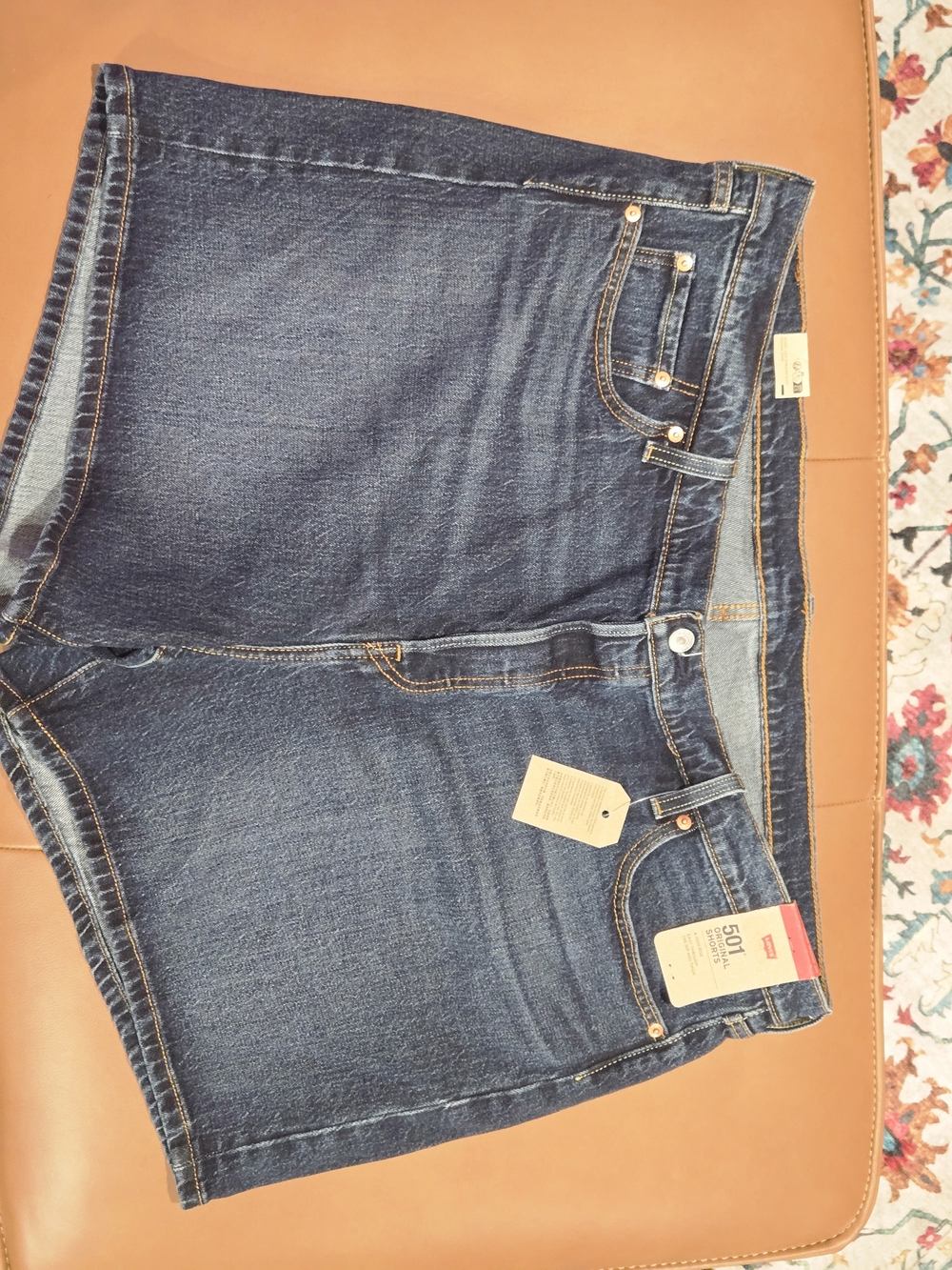 Levi’s 501 Original Shorts 22W High Rise Medium-Dark Wash Button Fly Denim NWT